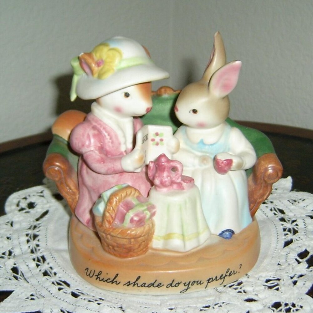 Avon Precious Moments Bunny Rabbit Figurine Circa 1980, Giftware